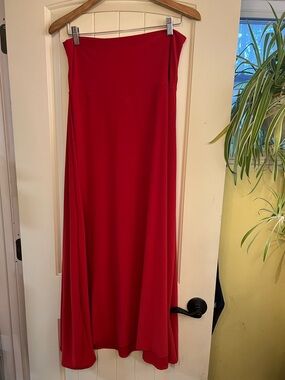 LuLaRoe Red Strapless Maxi Dress